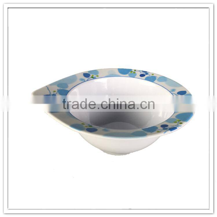 New design household ware decorative plastic one handle melamine small salad bowl