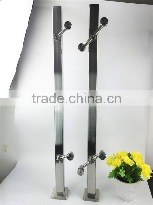 Stainless steel Square Glass Balustrade/Flat End Balustrade For Glass