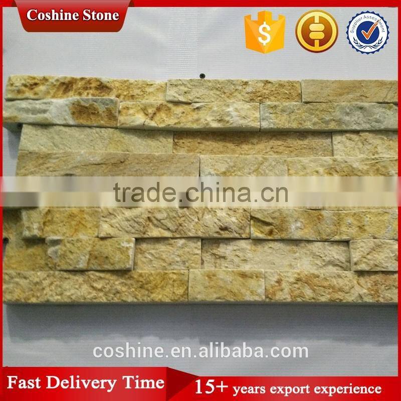 Outdoor wall yellow slate tile landscaping slate rock