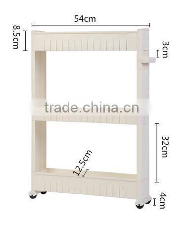 plastic hand push storage car/shelves