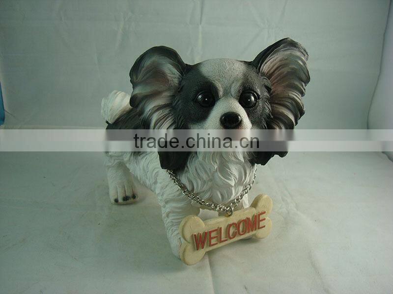 handmade resin dog statues