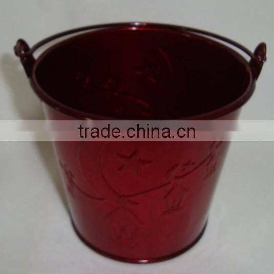 High Light Relief Round Green Flowerpot/Garden Planter