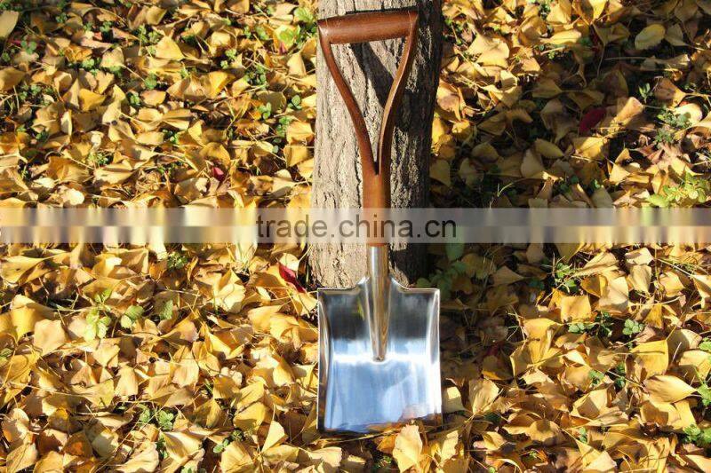 high grade and quality D shape stainless steel flat construction shovel