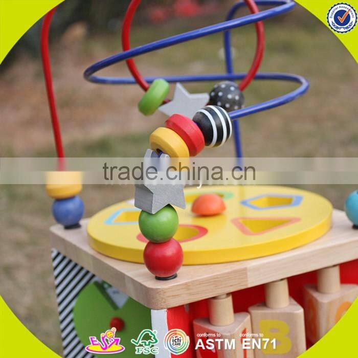 2017 New design funny children wooden beads toy W11B090