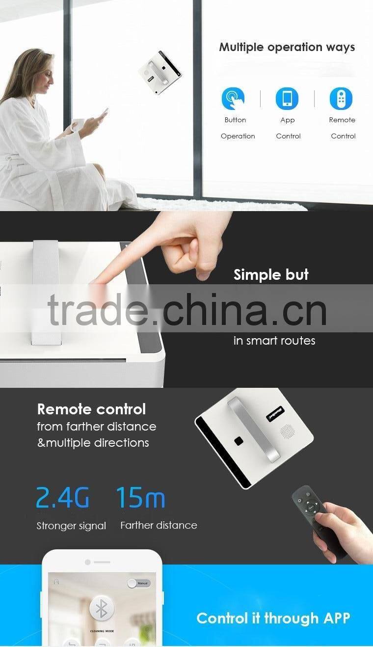 2017 New Arrival Mobile App Control Anti-falling Robot Window Cleaner W120