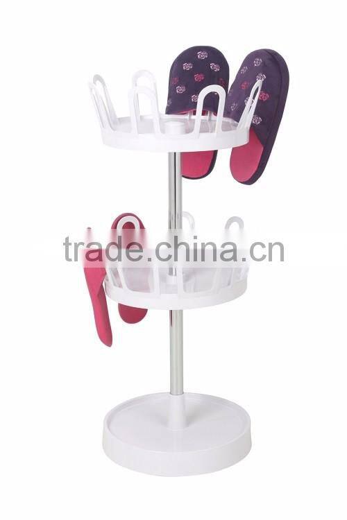 3-tier shoe stand, simple swivel ABS slippers rack, slippers display