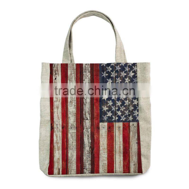 New design of the girl and flower cotton tote bags shopping bags craft bags