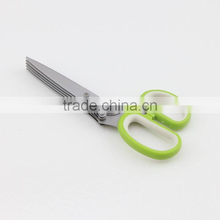 Five Stainless Steel Blades Multipurpose Kitchen Shear Culinary Herb Scissors