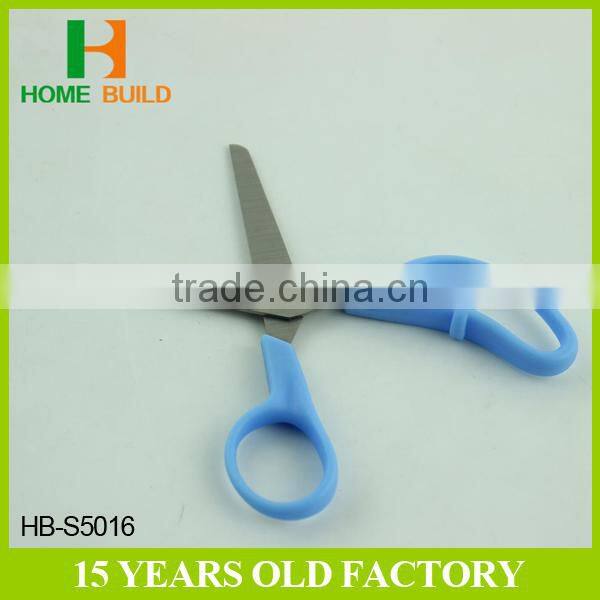 Factory price HB-S5016 Blunt head bending handle paper cutting scissors