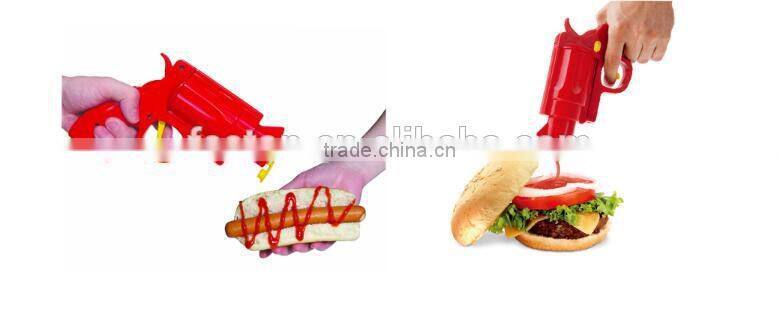 3pcs high quality food grade plasitc sauce gun for condiment