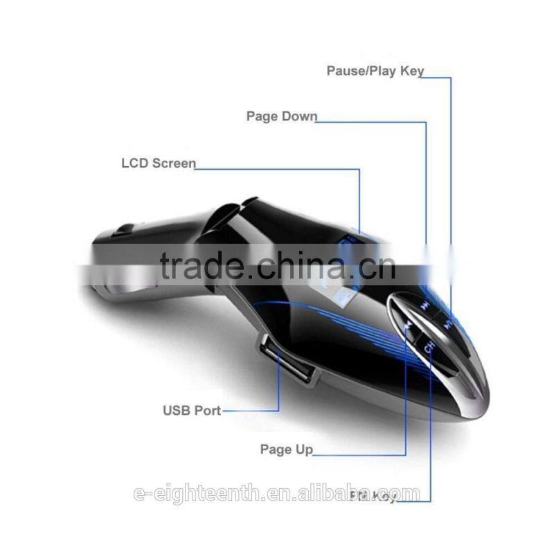 2016 New Wireless Green LCD Car Kit MP3 Player FM Transmitter Remote control