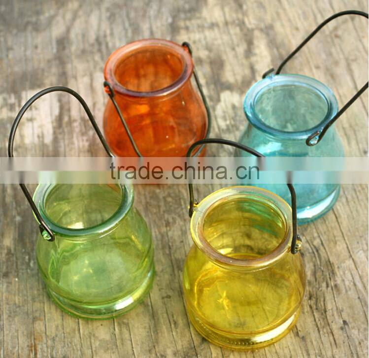 Multicolour Glass Candle Holder Fashion Mousse Small Vase Ball Custom Wholesale Wedding Decoration Candlestick