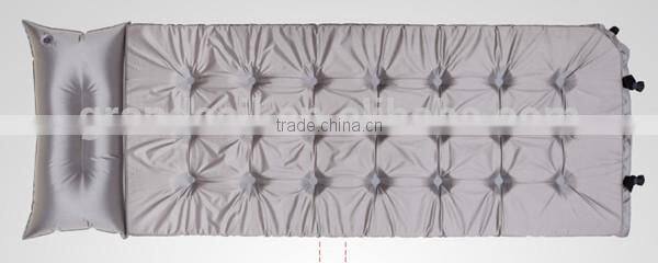 1 person polyster high density memory self inflatable camping mattress