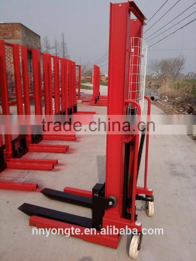 Manual stacker price hydraulic manual forklift for sale/ manual pallet stacker
