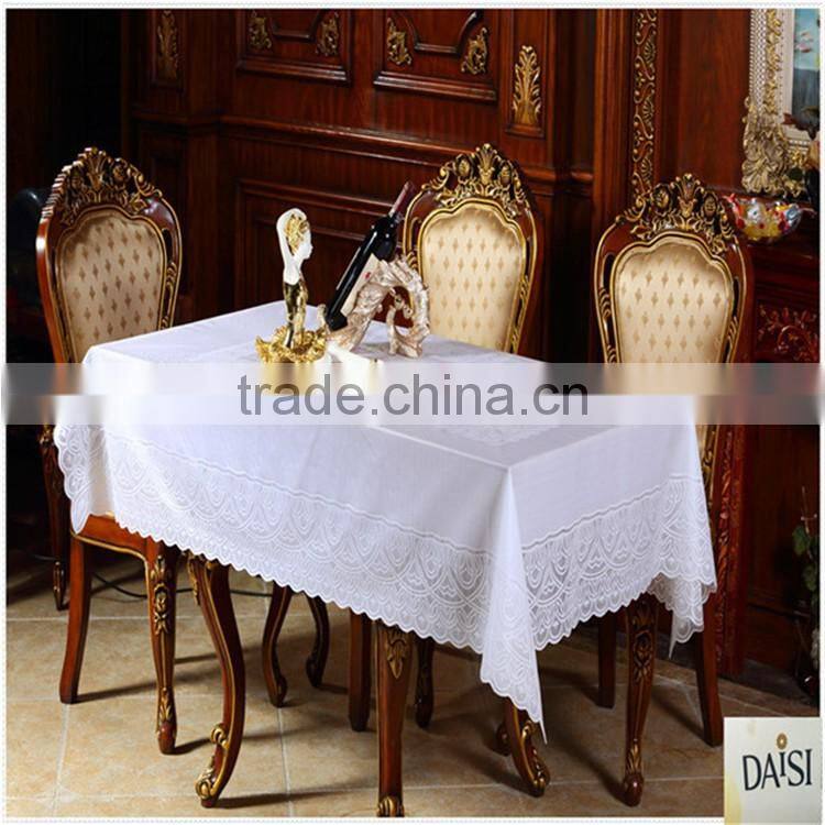 137cm*183cm elegent PVC Lace long table cloth for banquet