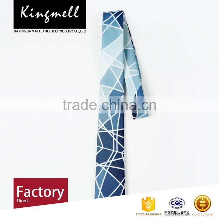 Custom digital printing silk ties fashion men slim tie
