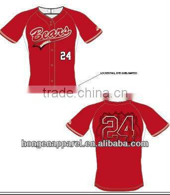 Hongen apparel Blue Stripe Sublimation Baseball Jerseys/shirt