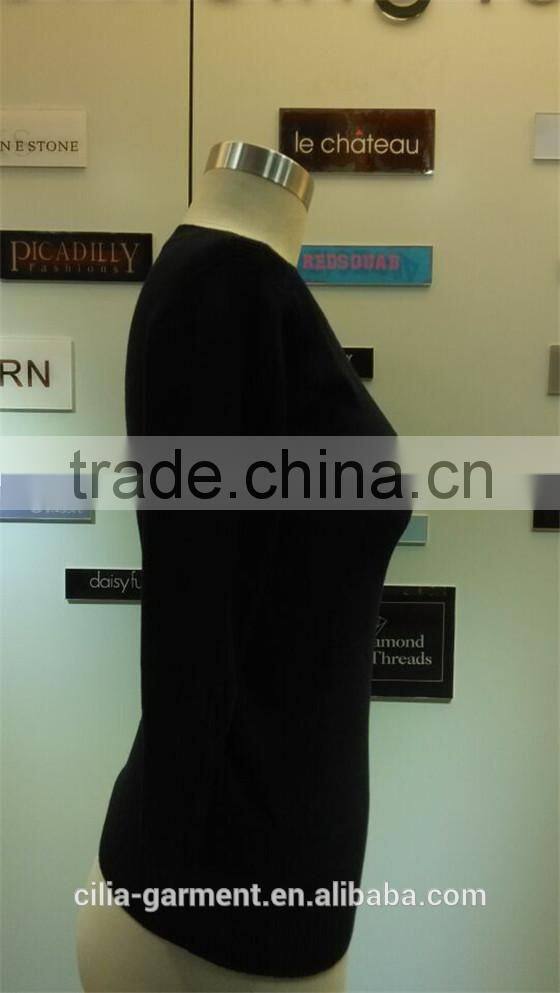 2015 new fashion knitting women sweater with long sleeve pullover