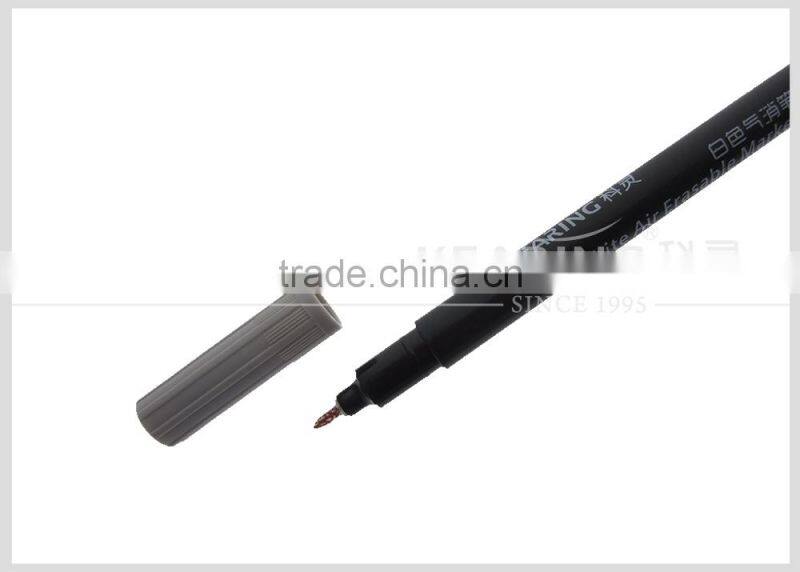 Kearing brand white color air erasable marker for black fabric marking and PU leather marking with self vanishing ink #AW10