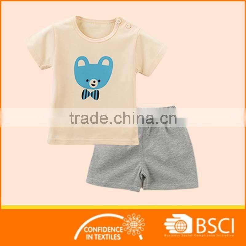 New Summer Boutique Animal Printed Cotton Kids Clothing Set