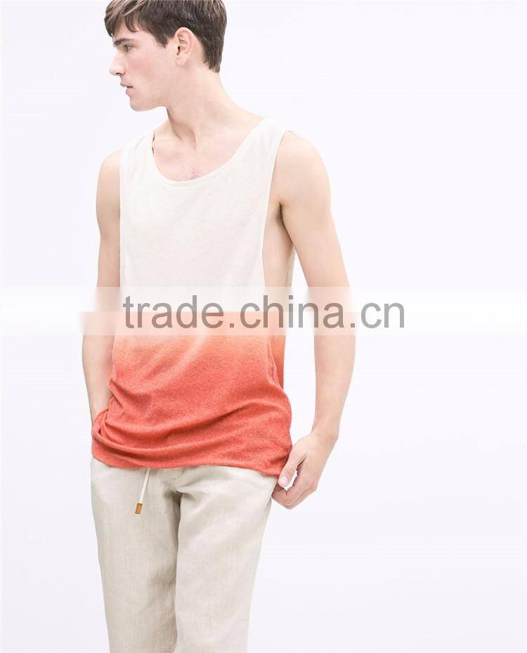 Hot selling tie dyed mens tank top