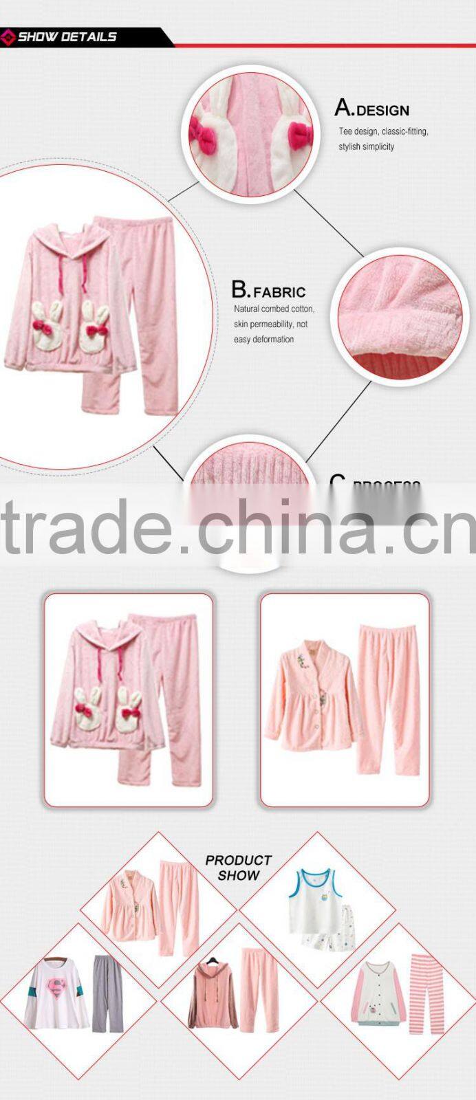 100% polyester coral fleece couples pajamas