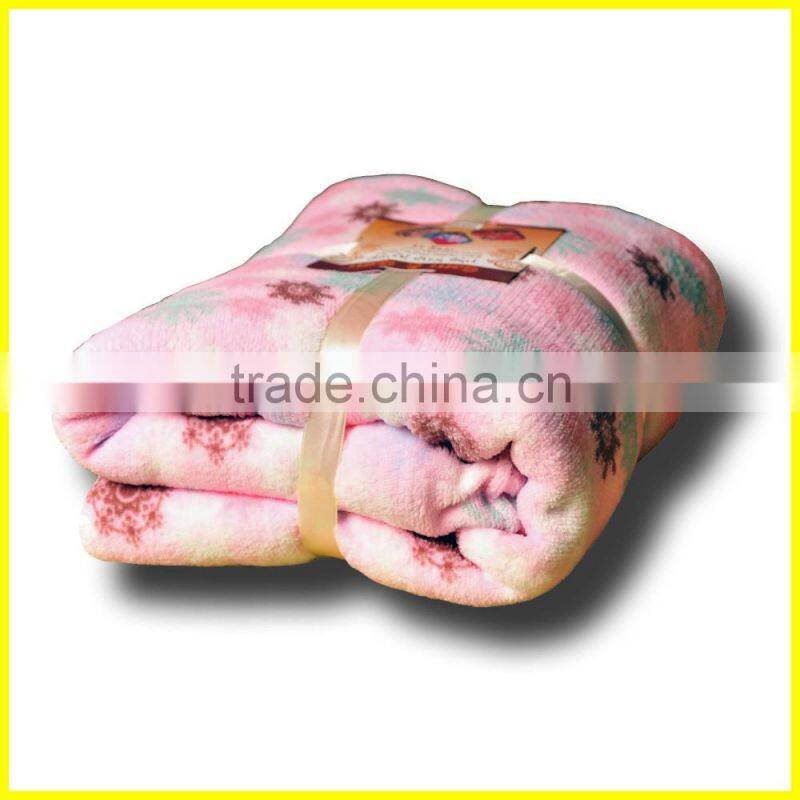 100% Polyester Printed Coral Fleece Blanket throw