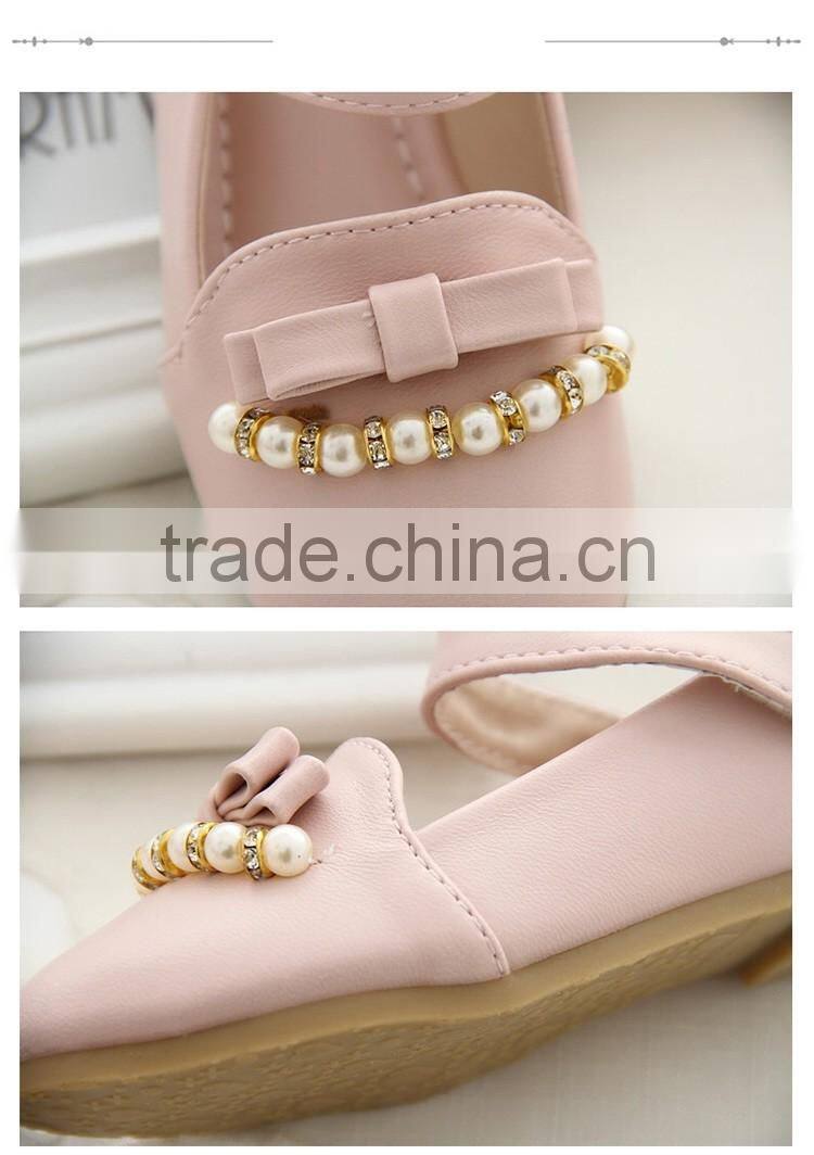 2017 China product kids shoes for women and girls pink dance party shoe