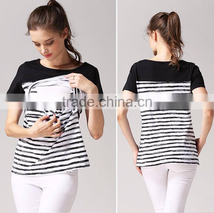 Bottoming Maternity Clothing Wild Breastfeeding Clothes Loose and Comfortable Nursing T-shirts