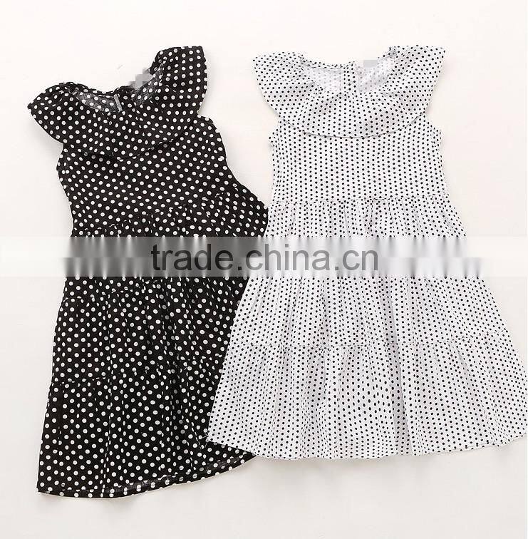 Wholesale Baby Clothes Boutique Design Kids Polka Dot Dress Cotton Girl Party Wear Dresses