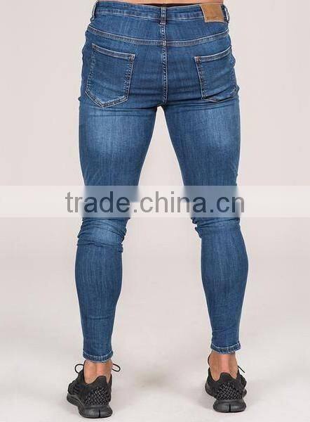 Fashion style jeans pent men skinny distressed jeans custom your brand