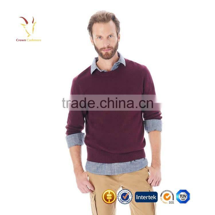 Fashionable Pure Cashmere Junpers Men Cashmere Sweater Pullover