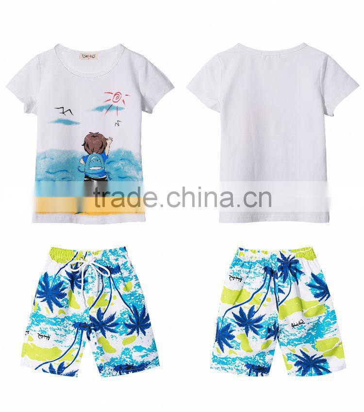Family Beach Style Clothing Set Couple T-shirt Design China lovely family matching clothing plain t shirt