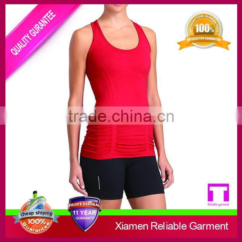 High quality fitness wholesale plain white stripe sport tank top