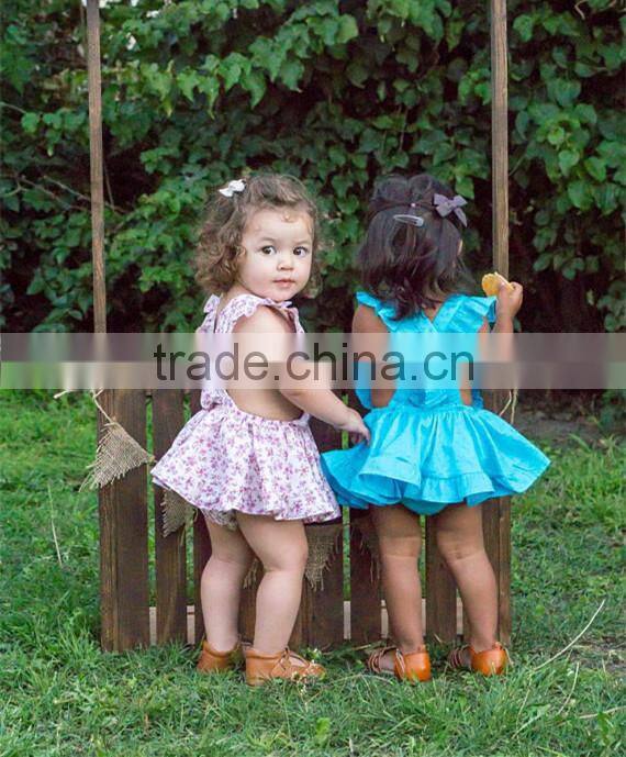 Adjustable Straps Floral Pinafore Baby Dress Girls Soft Baby Wear Clothes