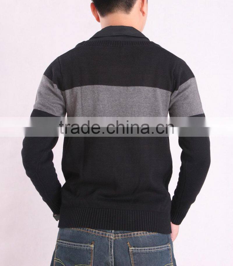 Men's Long Sleeve Side Zipper Sweater Without Hood
