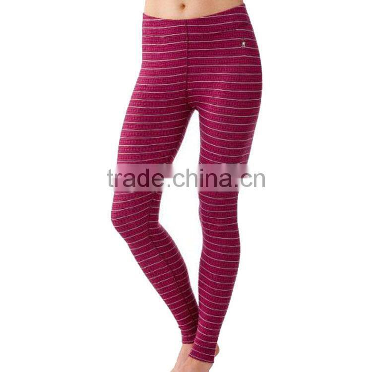 Blue color dry fit yoga leggings,fashion merino wool fitness leggings for women