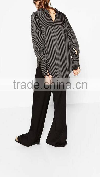 Runwaylover EY2377B New Style 2017 Ladies Fashion Loose Stripe Blouse