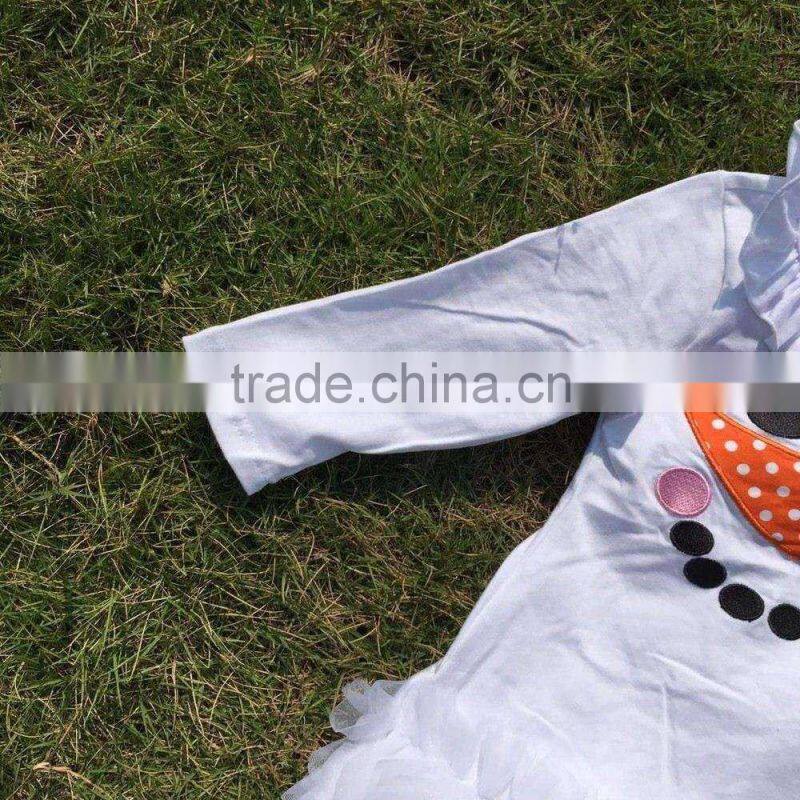 baby clothes winter boutique smiling face baby rompers white tutu dress long-sleeve girls matching necklace and bow jump suits