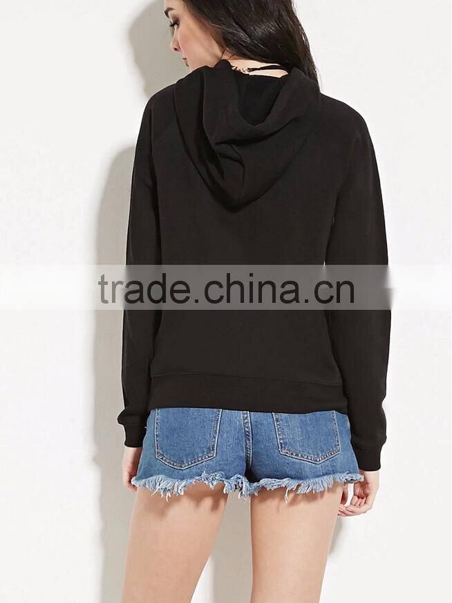 2016 Long sleeve front pocket supreme hoodie women fashion hoodie manufacturers