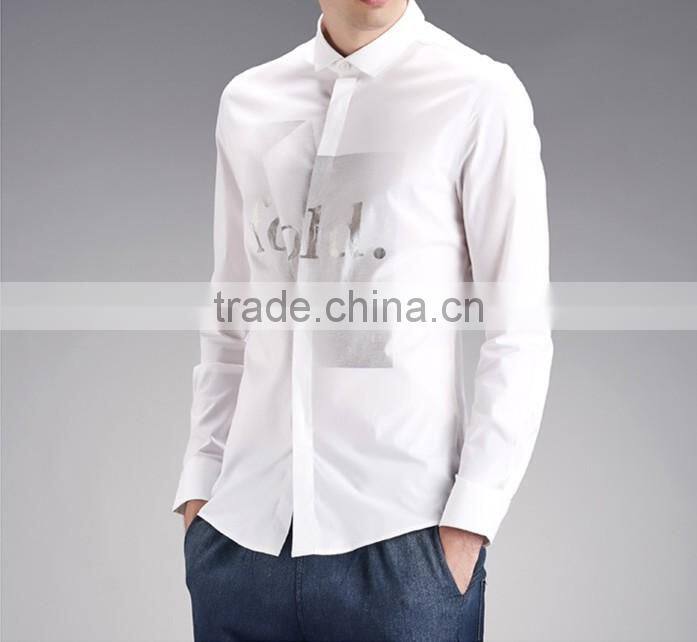 Pure cotton thin section summer leisure business cultivate one's morality shirt
