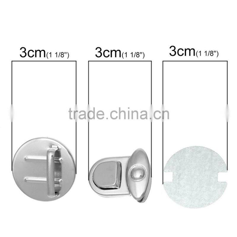 New Style Silver Twist Turn Lock For Purse 3cm x2.5cm