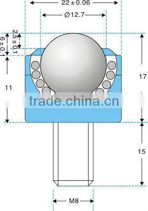 Stainless Steel Ball Transfer Unit CP12FL