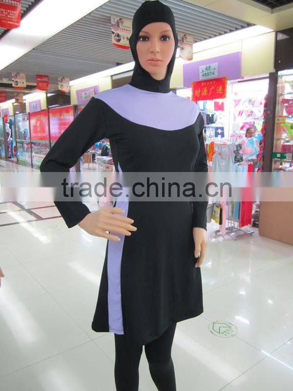 Girls Islamic Muslim Full Cover Modest Fit Swimsuit Beachwear Swimming Costumes