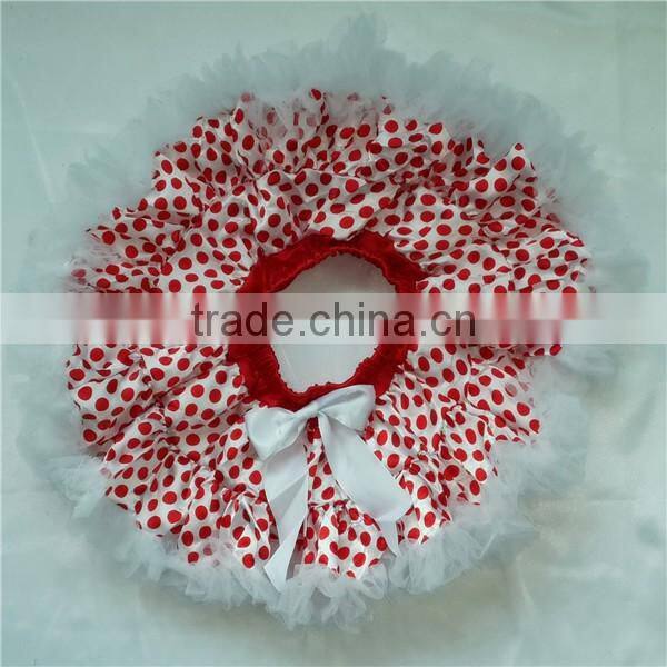 Pink polka dot school girl skirt wholesale pettiskirts pink toddler