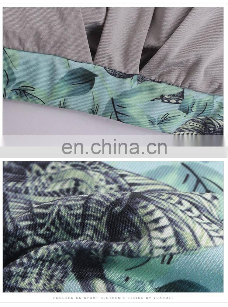 latest new woman yoga with net yarn clothing wholesale sports bra top with support inner bra and elastic fabric