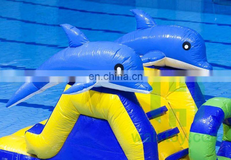 HI CE pvc tarpaulin inflatable lobster pool float commercial water dolphin floating park