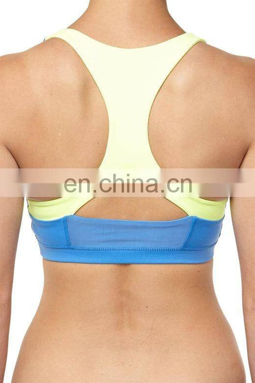 Yihao 2016 New Basic Sexy Active Solid Color Sports Yoga Running Wear Gym Bra Women Vest Crop Top