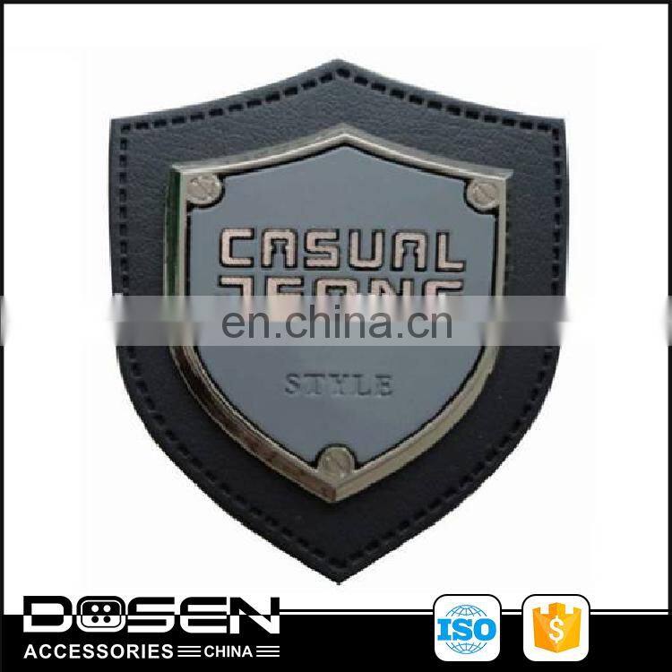 leather metal patch,metal accessories for leather,label jeans leather custom