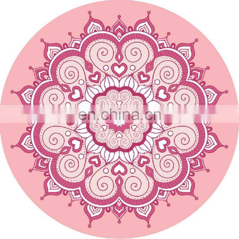 High quality nonslip custom print eco friendly suede natural rubber yoga mat